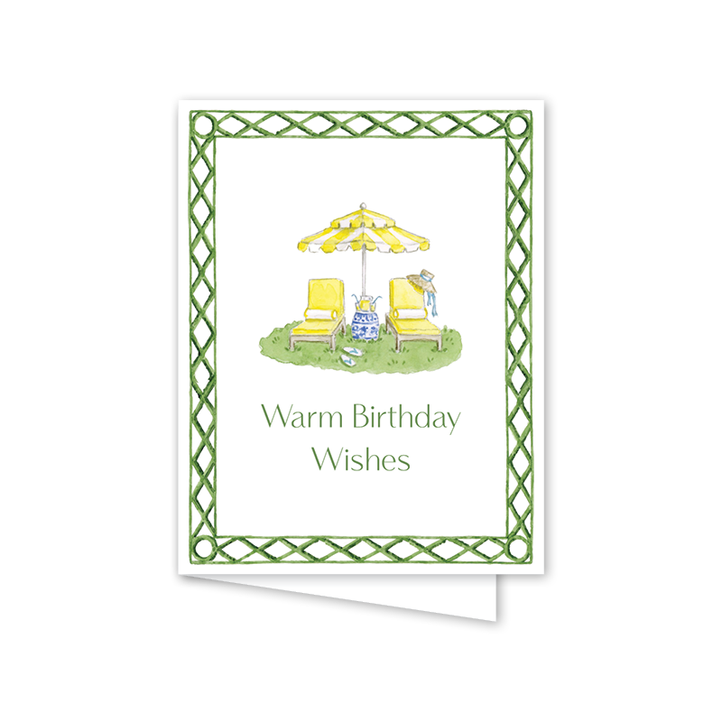 Poolside Cabana Birthday Card