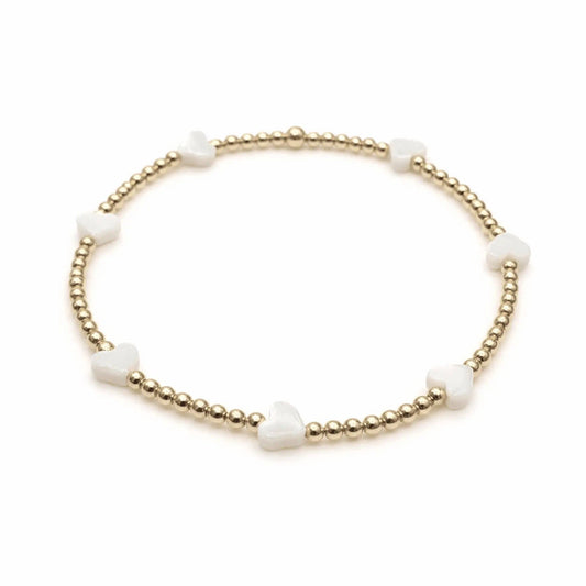The Love Bracelet in White Mother of Pearl - 6.5"