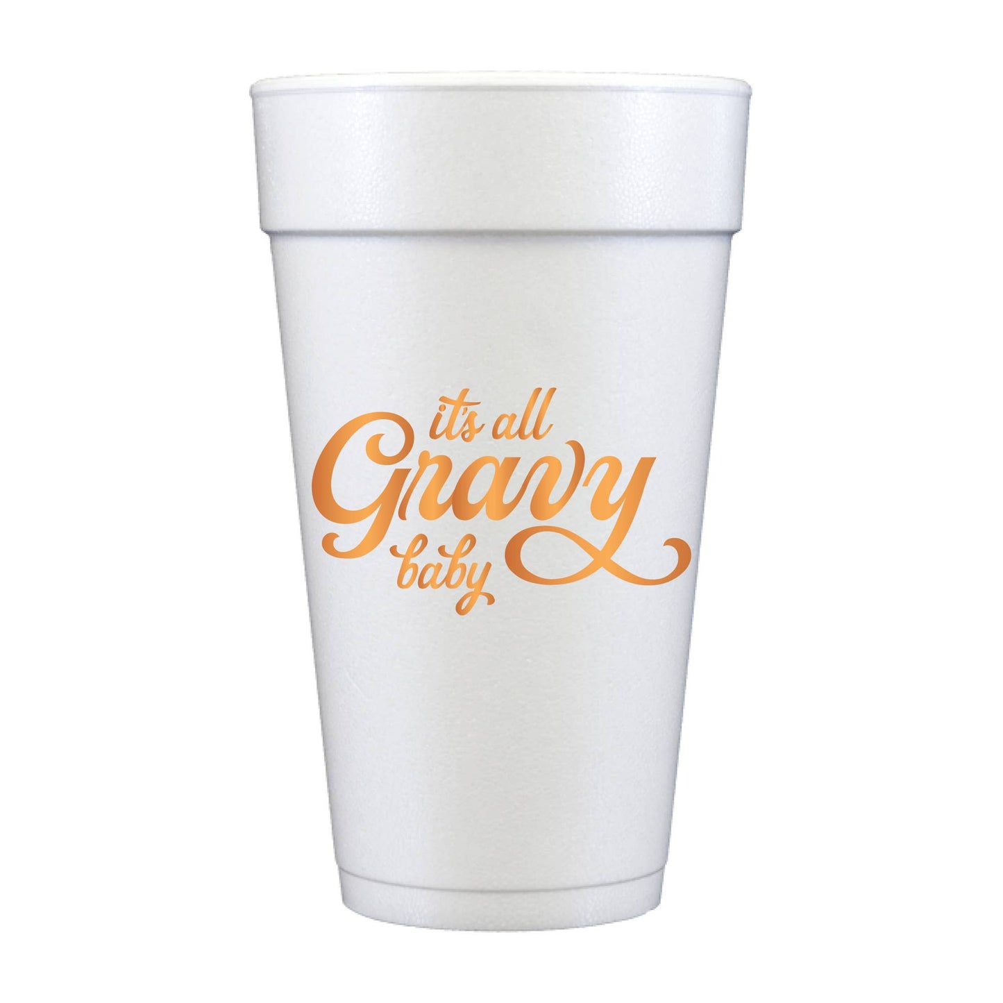 It's All Gravy Baby Thanksgiving Foam Cups