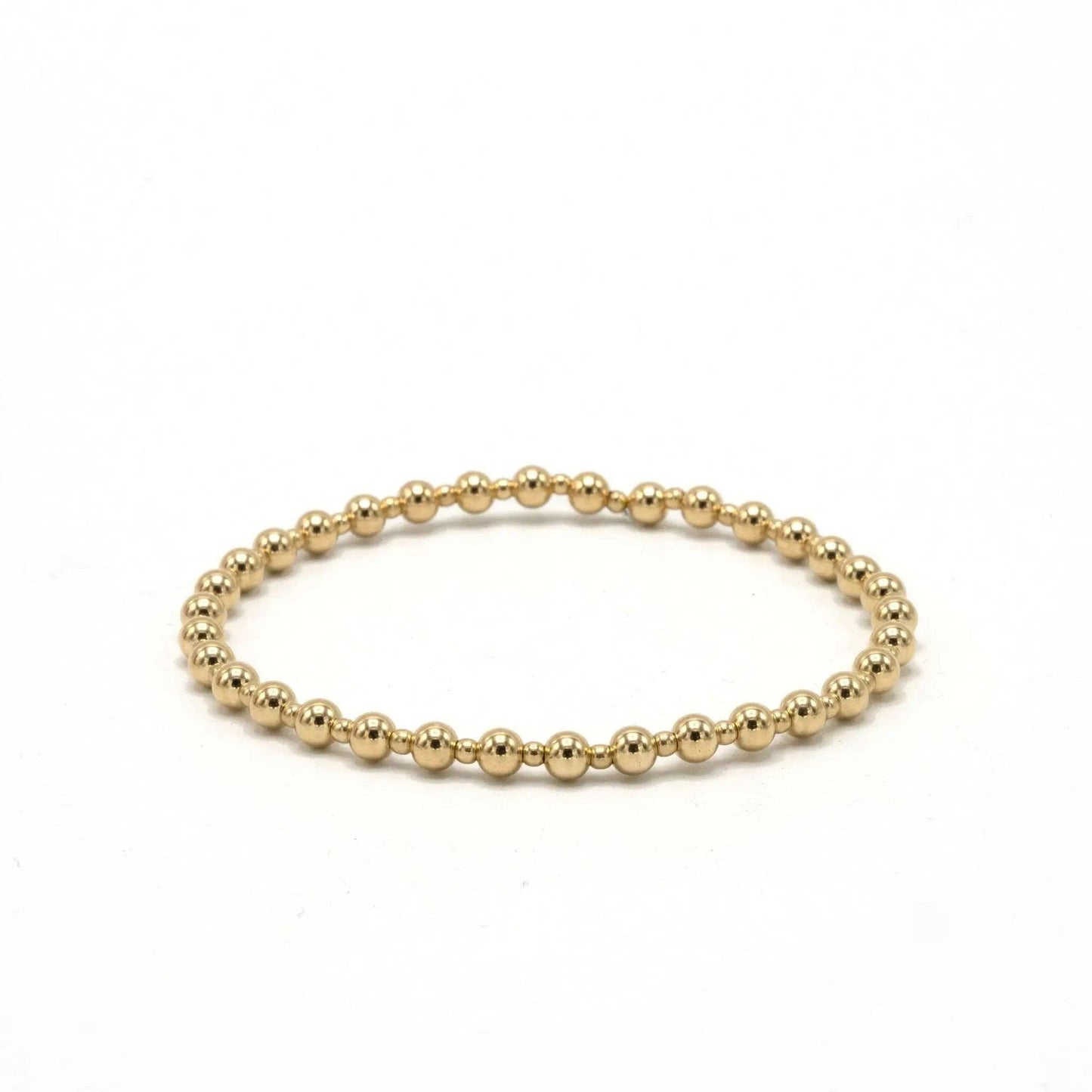 4mm+2mm+4mm Gold Filled Waterproof Dimension Bracelet - 6.5"