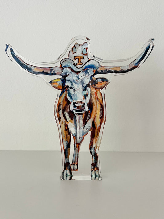 "TX Longhorn" Acrylic Block: Small