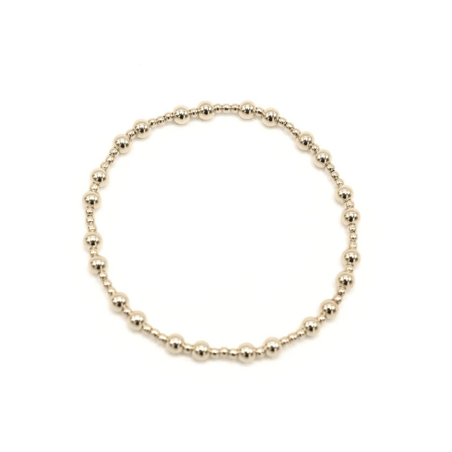 The Charleston 2x4 14k Gold Filled Beaded Bracelet - 6.5"