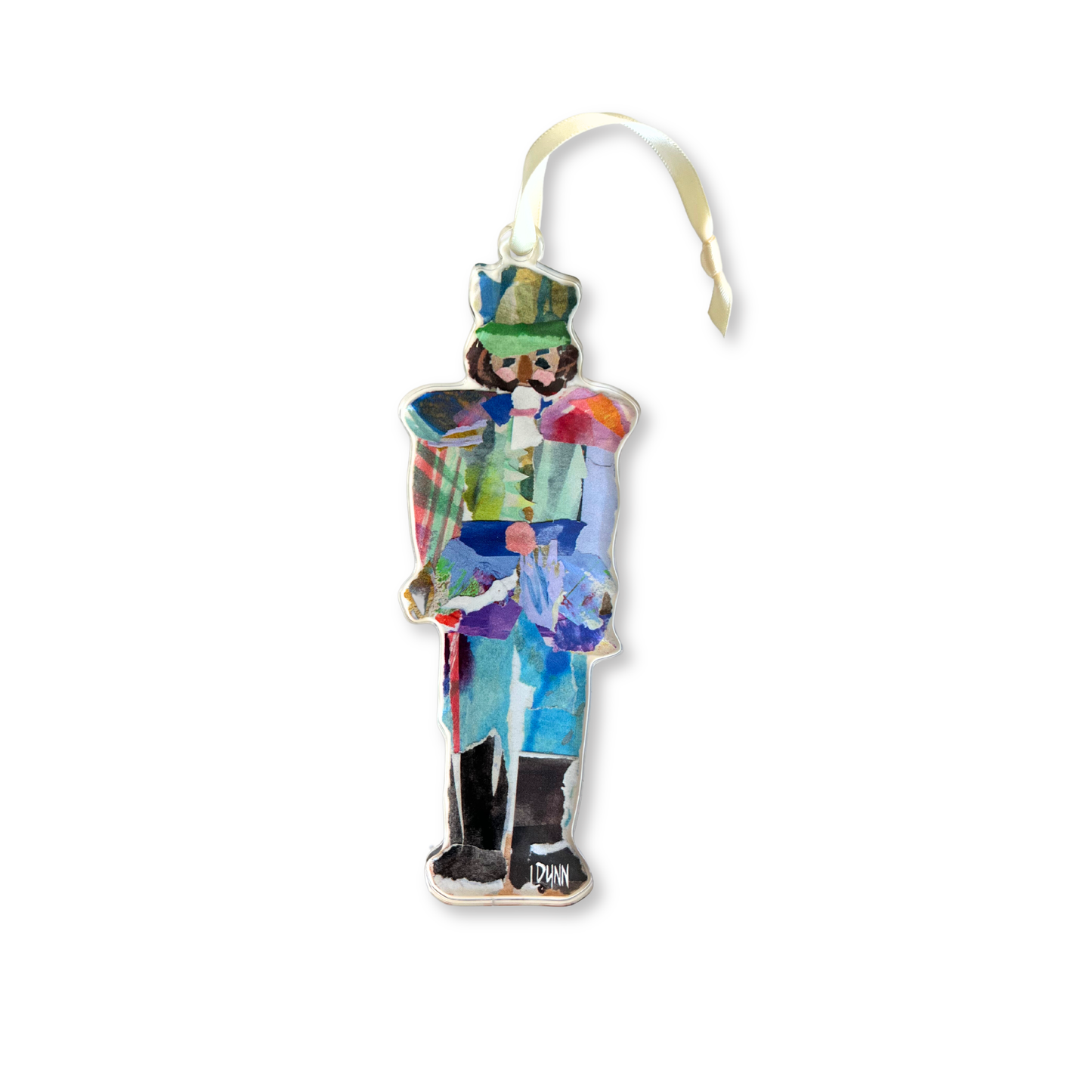 Nutcracker Acrylic Ornament - Red