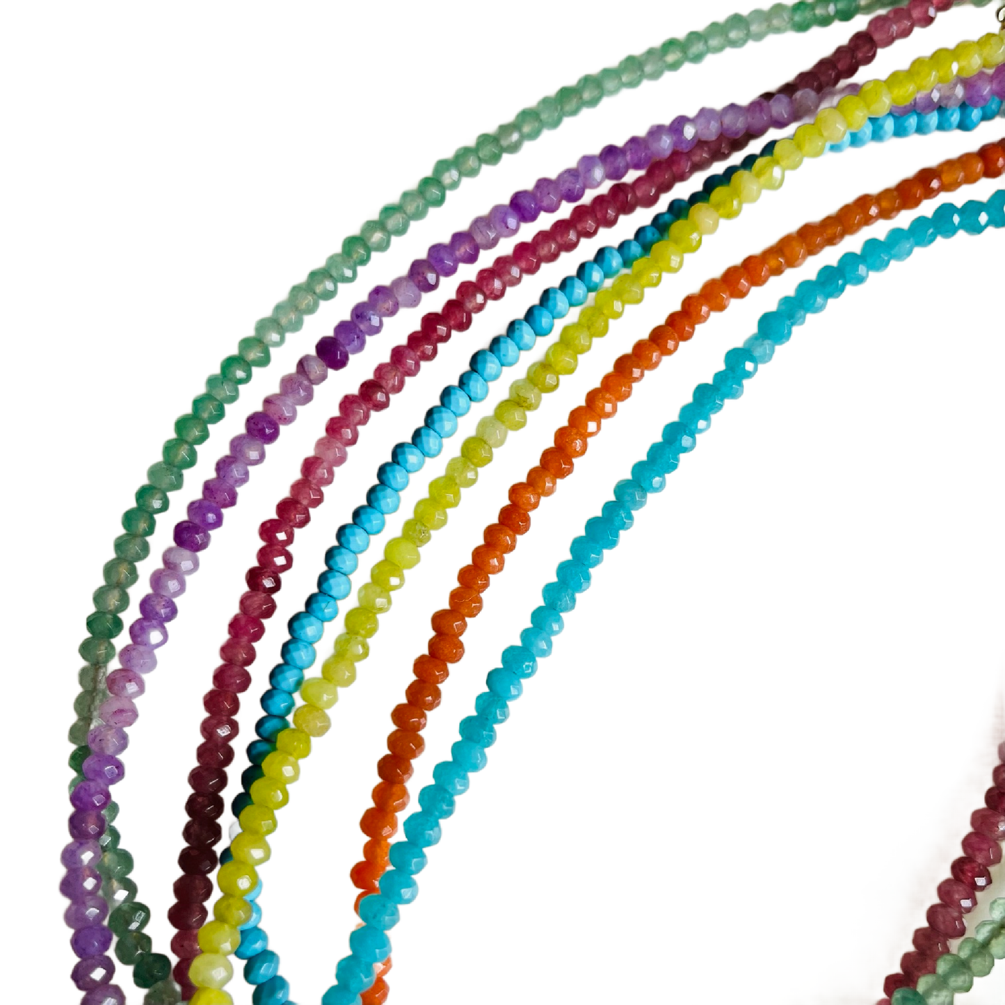 Dainty Candy Gemstone Necklace: Turquoise