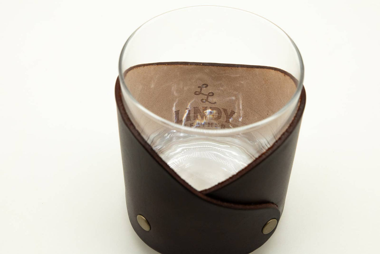 Leather Rocks Glass - Flying Duck