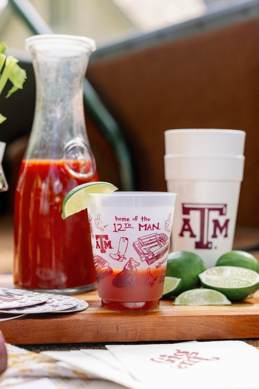 Texas A&M Shatterproof Cups - Set of 8