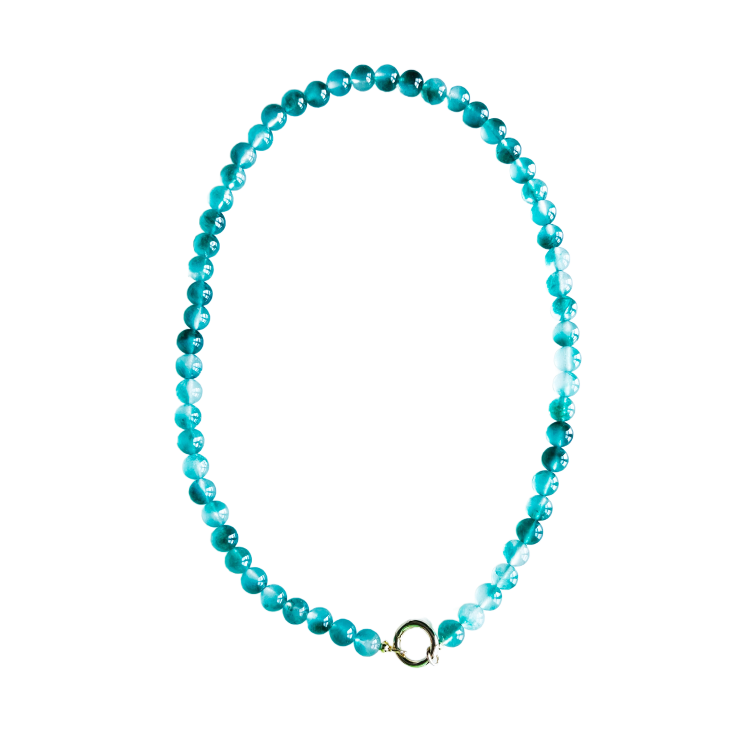 Mini Gumball Necklace: Green Jade