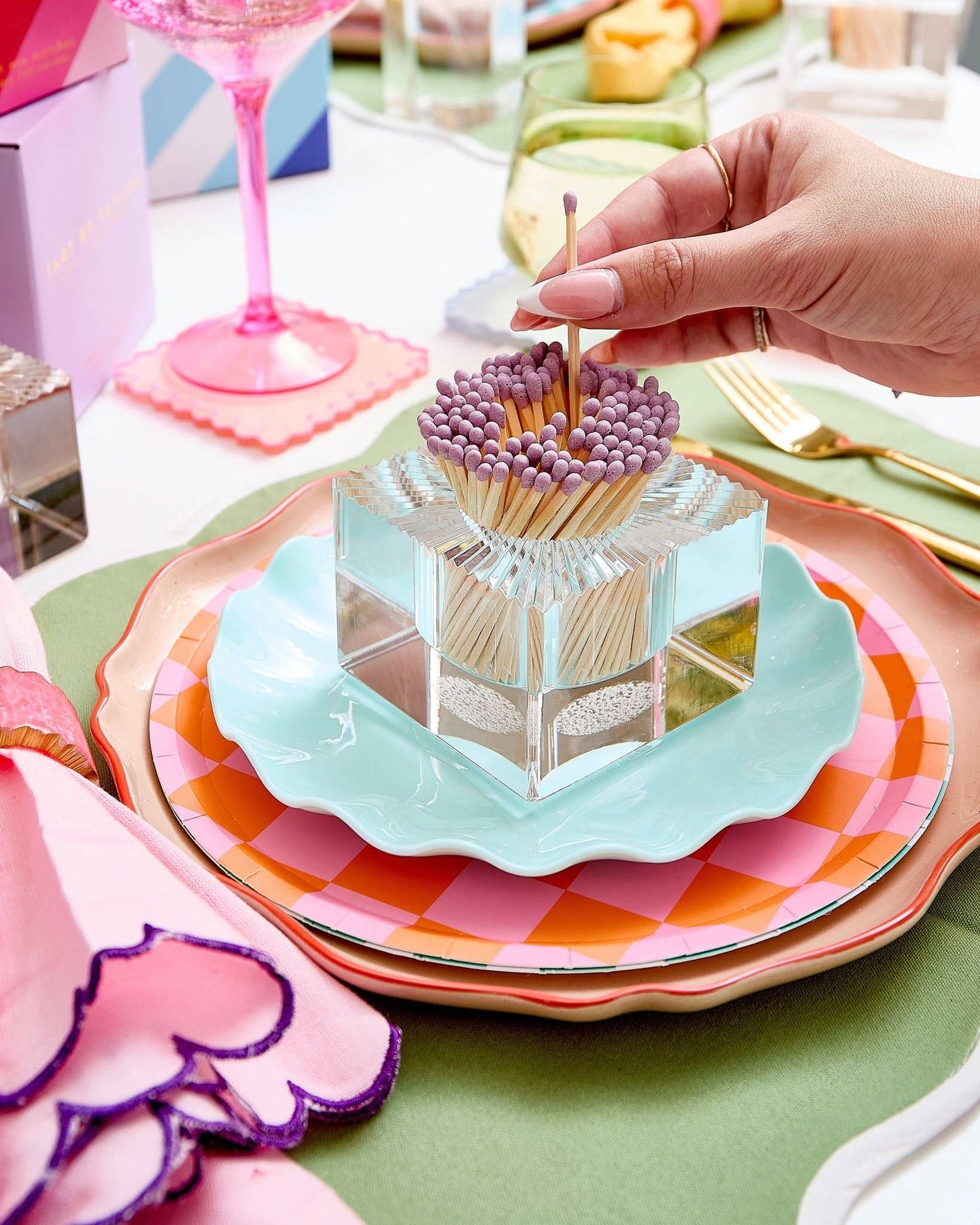 Square Match Striker - Lavender Matches