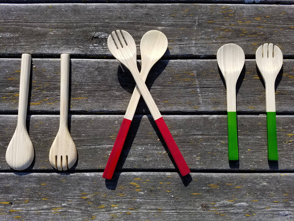 Small Bamboo Server Set - Grass Green