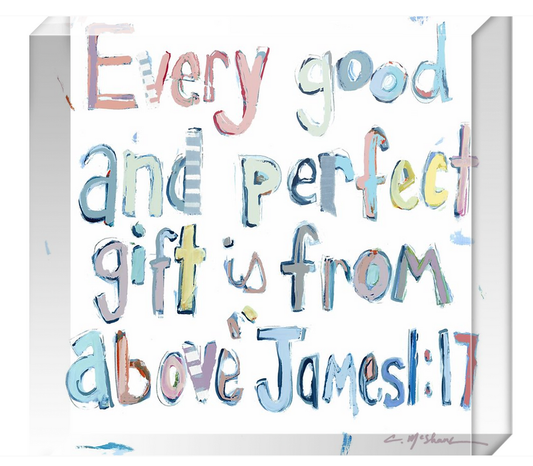 "James 1:17" Acrylic : More Pinks
