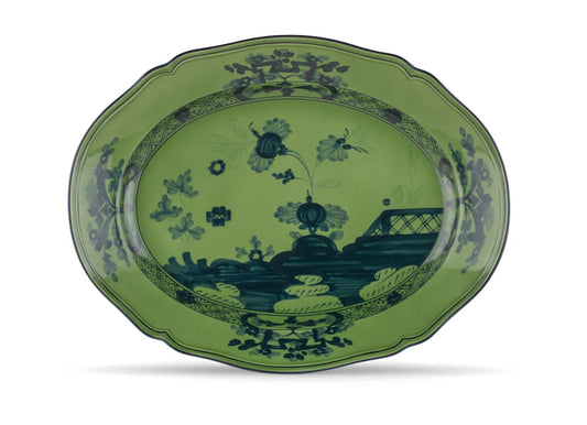 Oriente Italiano Large Oval Platter - Malachite