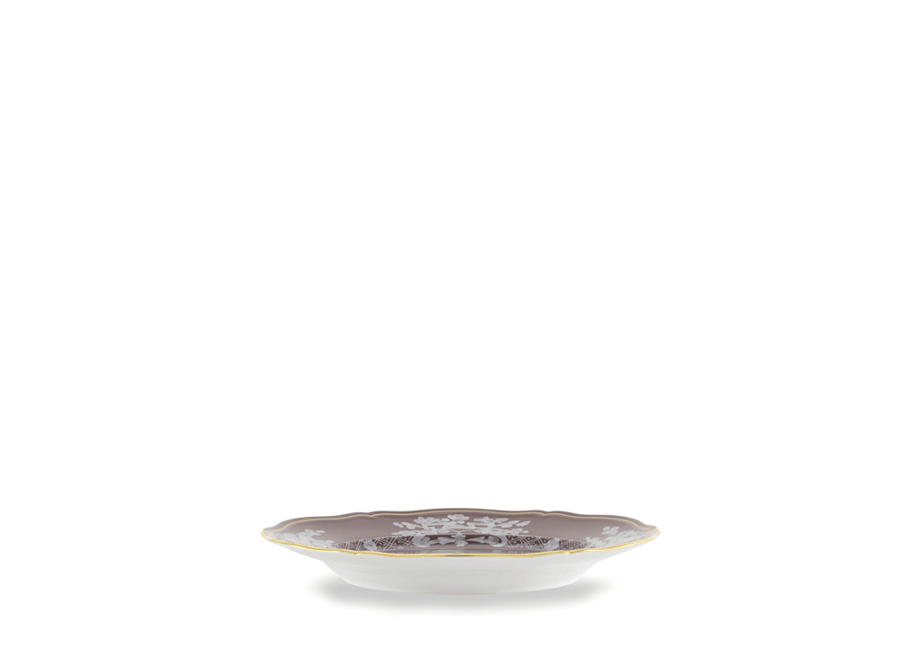 Oriente Italiano Flat Dessert Plate - Castagna