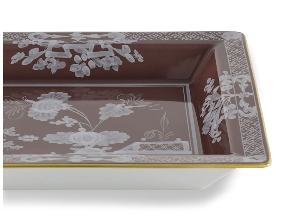 Oriente Italiano Large Square Change Tray - Castagna