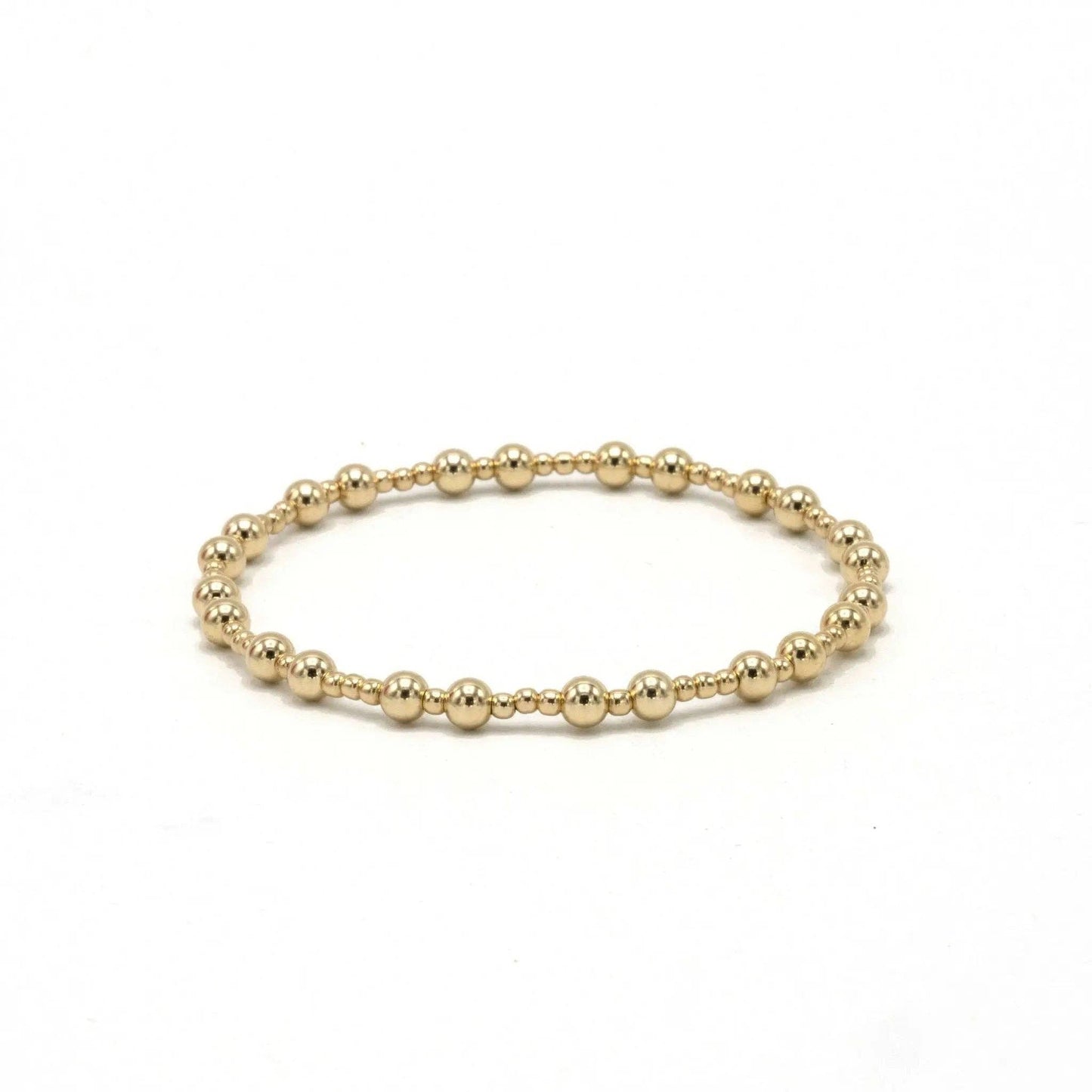The Charleston 2x4 14k Gold Filled Beaded Bracelet - 6.5"