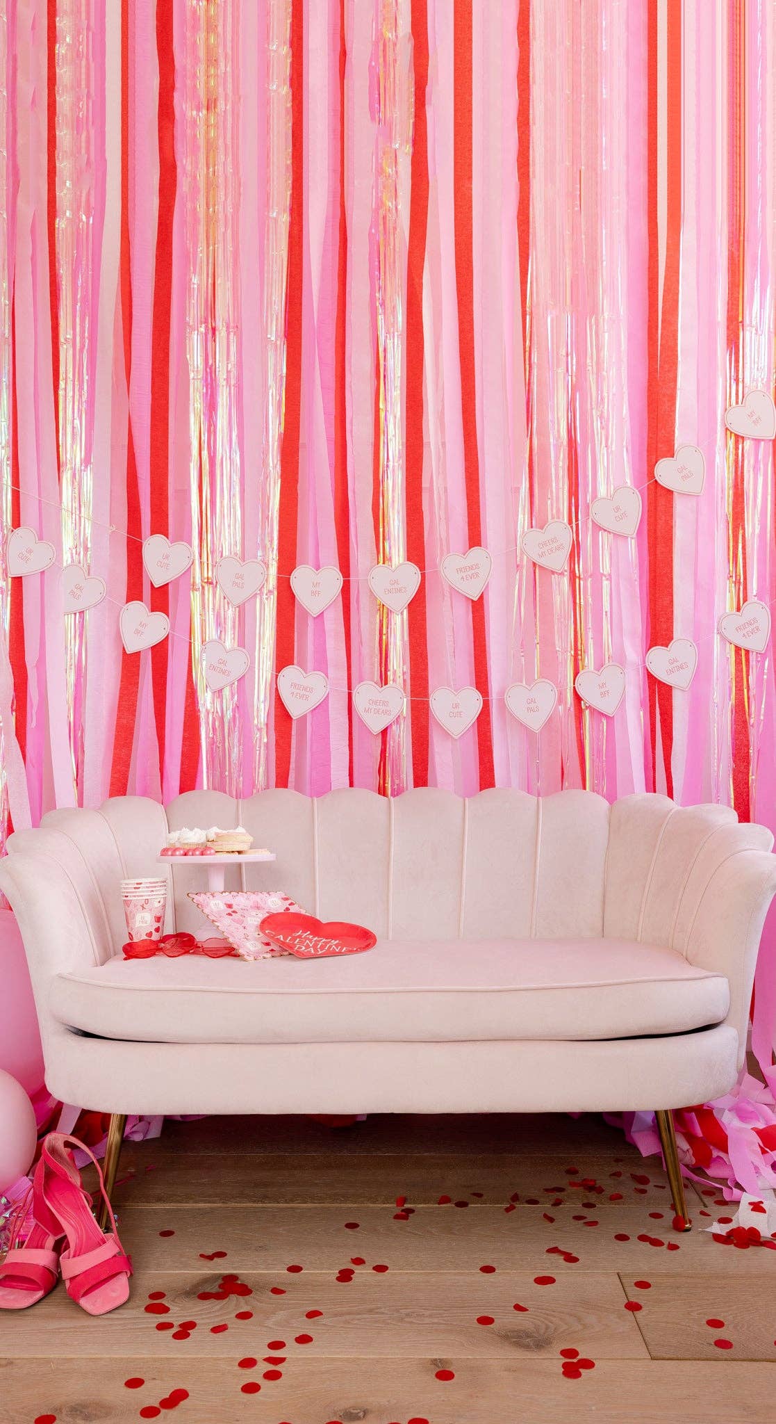 Valentine Scatter Square Paper Plates