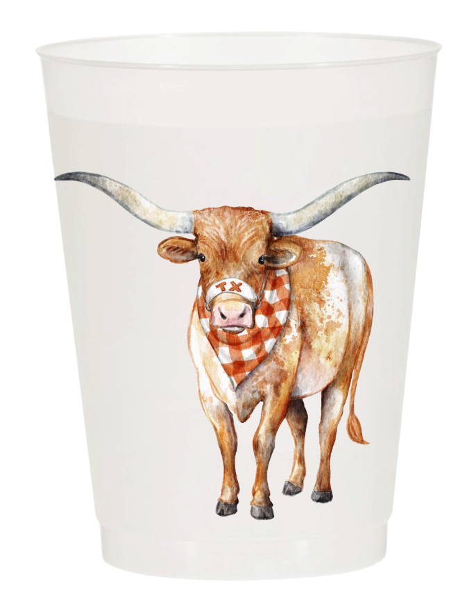 Lonestar Longhorn Frosted Cups - 16 oz