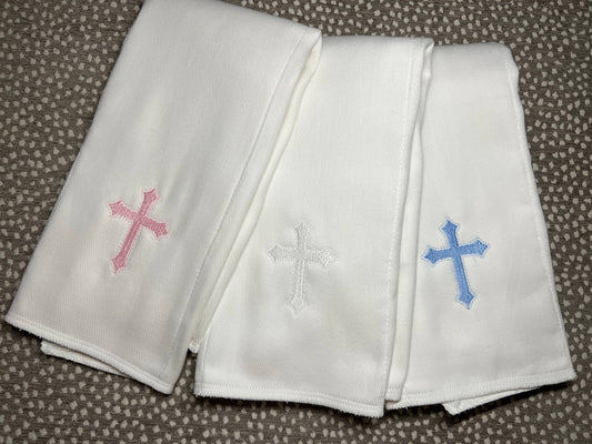 Cross Burp Cloth - Pink