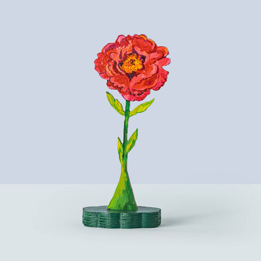 Carmine Peony Large Acrylic Flower