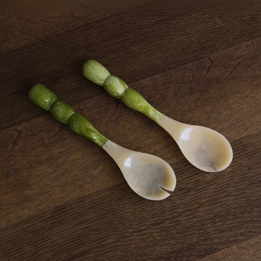 Resin Rio Bubble Salad Servers - Green
