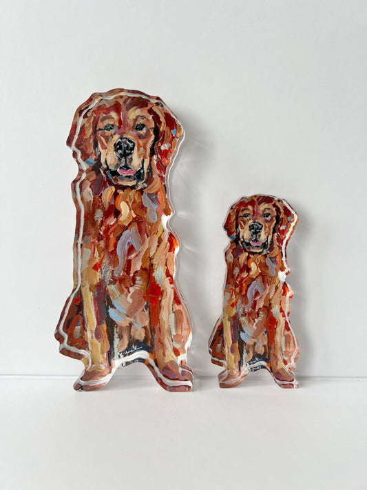 Red Golden Retriever Acrylic - Small