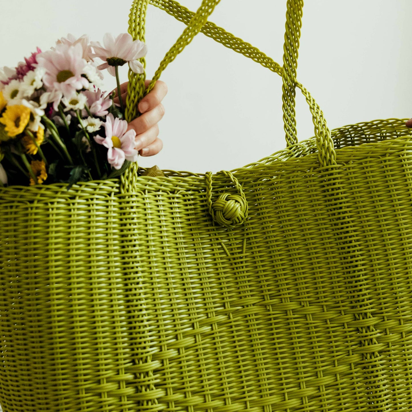 Medium Tote -  Solid Pear Green