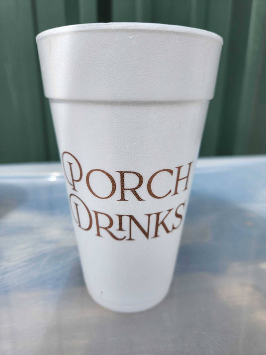 Porch Drinks Summer Foam Cups- Summer