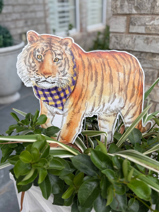 Louisiana Tiger Garden Stake