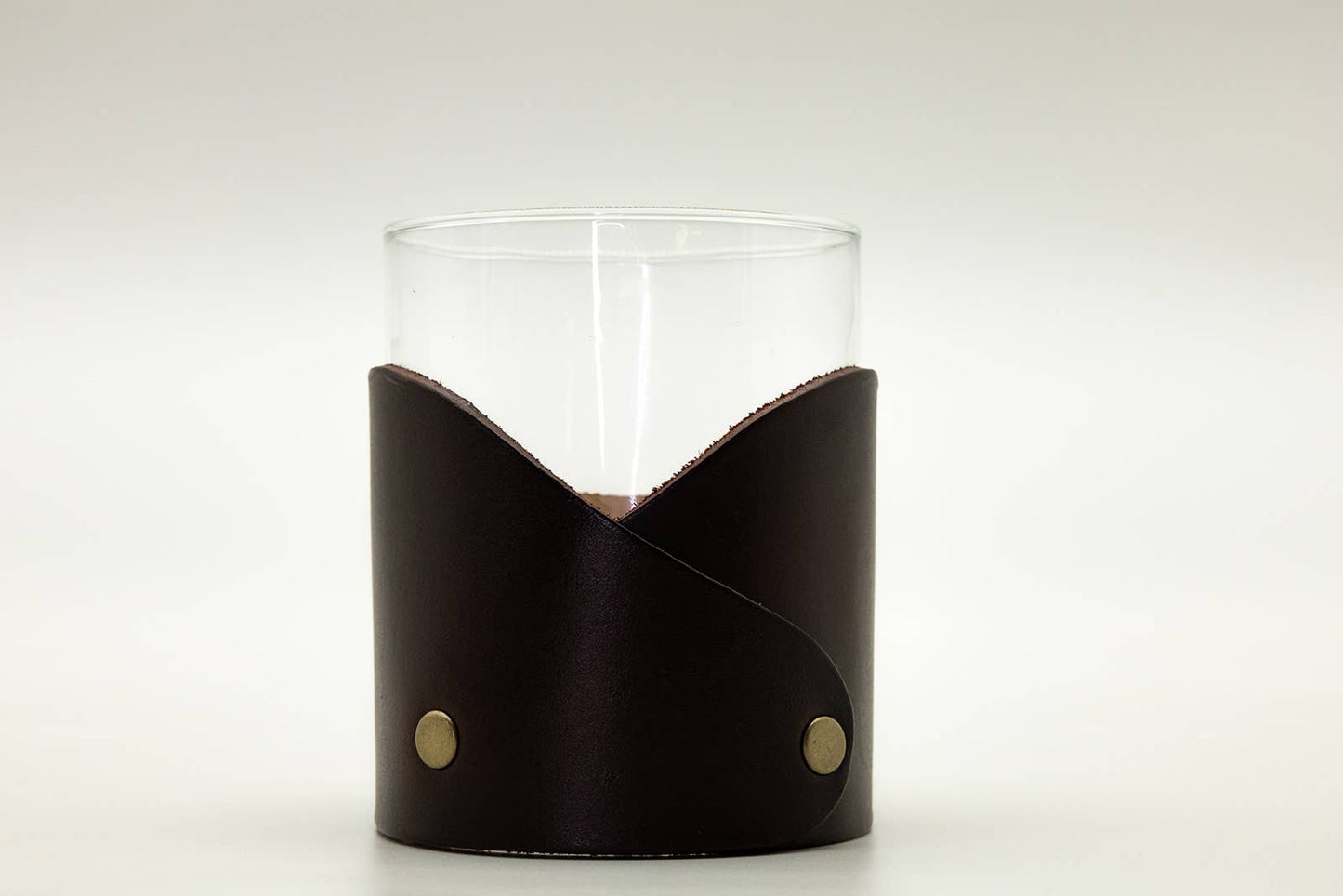 Leather Rocks Glass - Floating Duck