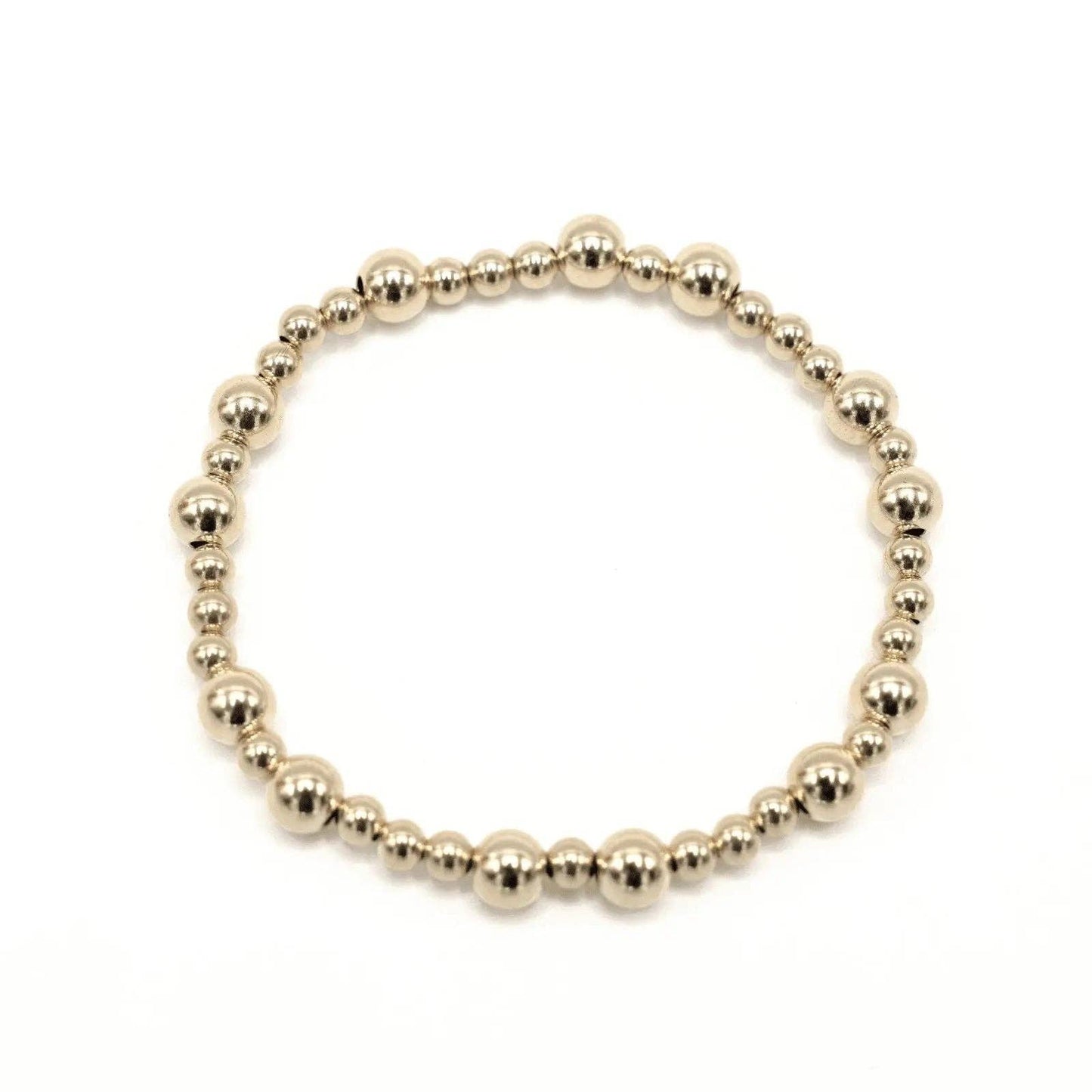 The Charleston 2x4 14k Gold Filled Beaded Bracelet - 6.5"