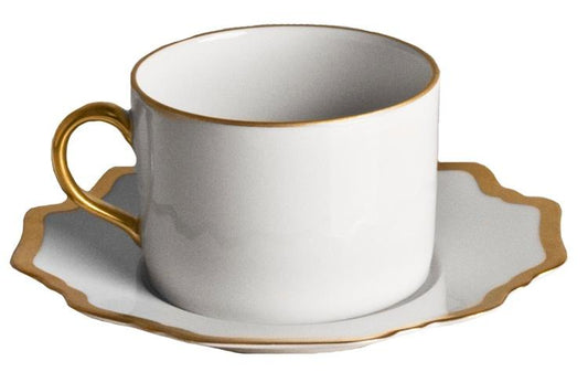 Antique White/Gold Tea Cup