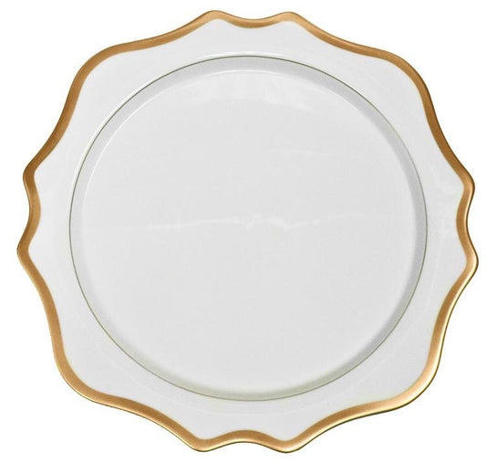 Antique White Gold Charger