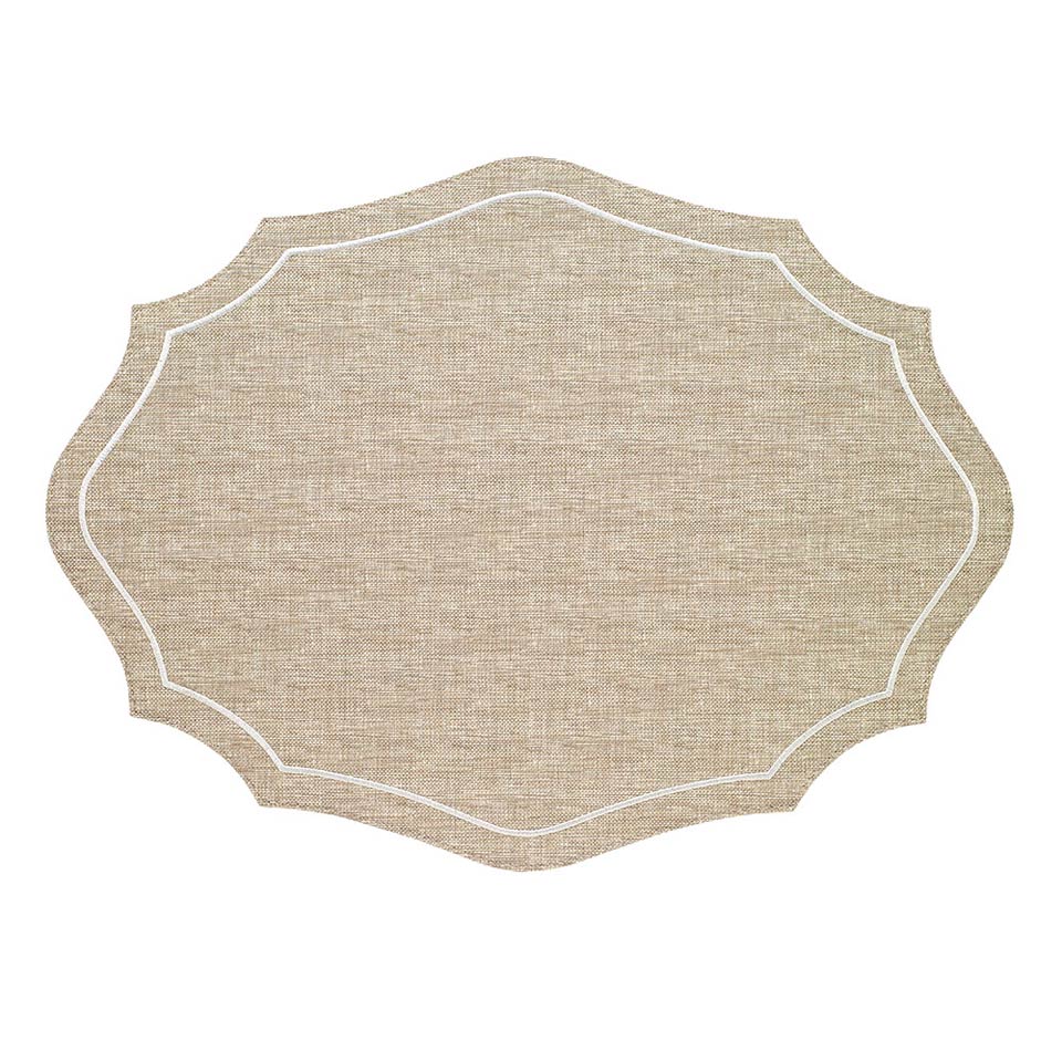 Byzantine Beige White Mats - Set/4