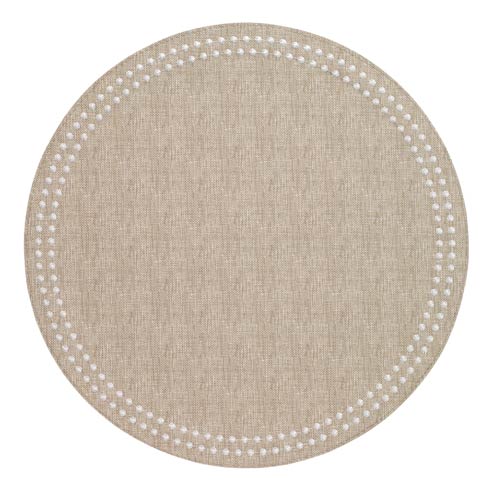 Pearls Beige White Placemats - Set/4