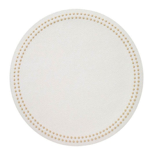 Pearls Antique White/Gold Placemat Set/4