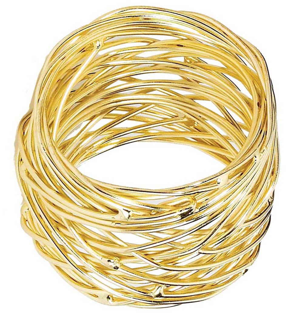 Tara Gold Napkin Ring - Set/4