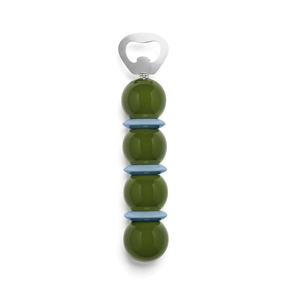 Bobbin Bottle Opener - Khaki Green & Pale Denim