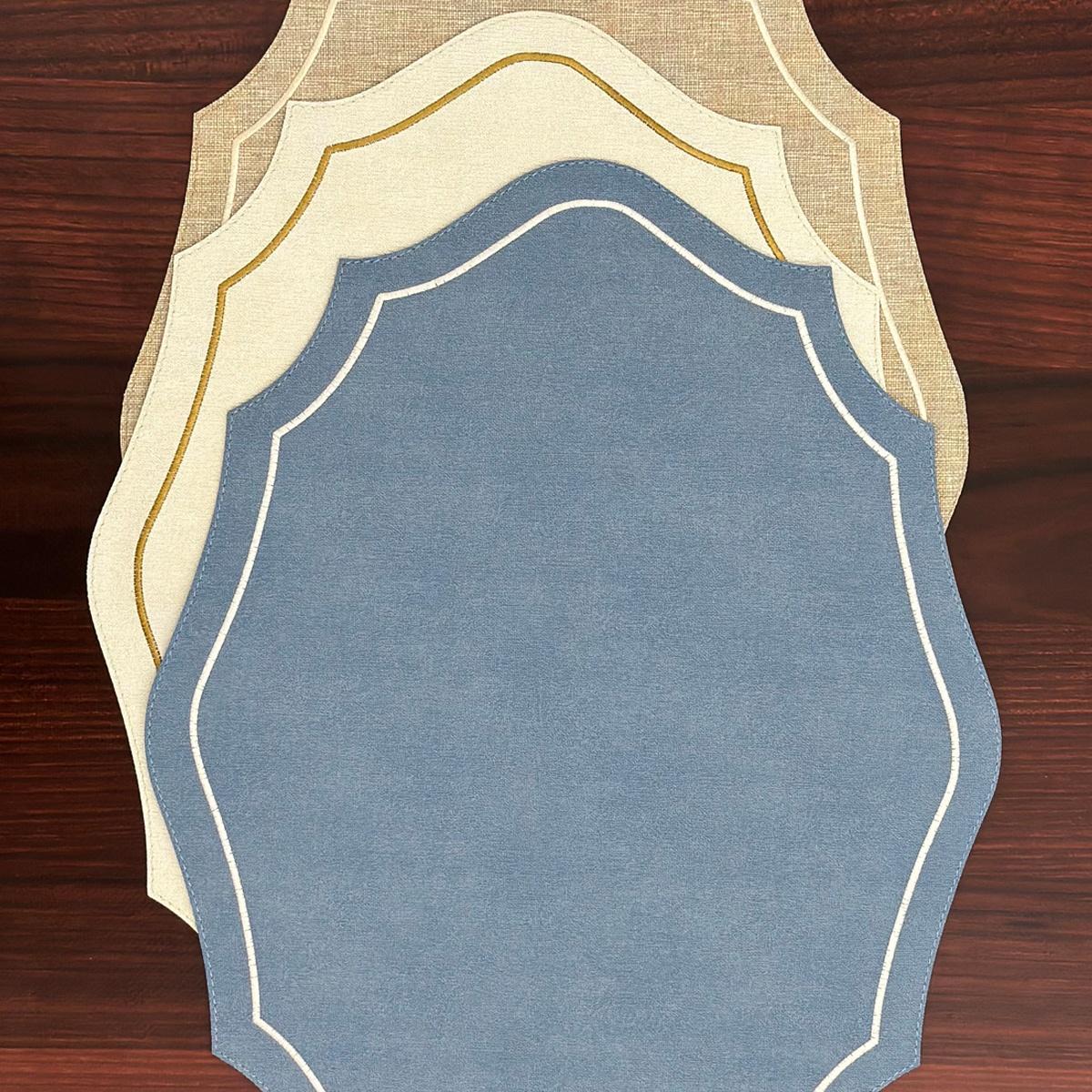 Byzantine Beige White Mats - Set/4