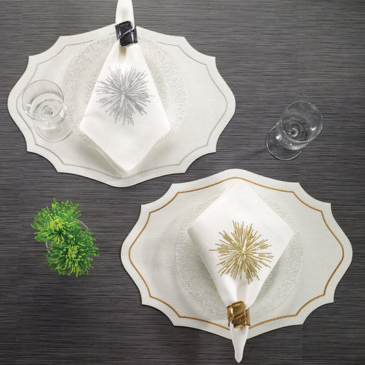 Byzantine White/Gold Placemat Set/4