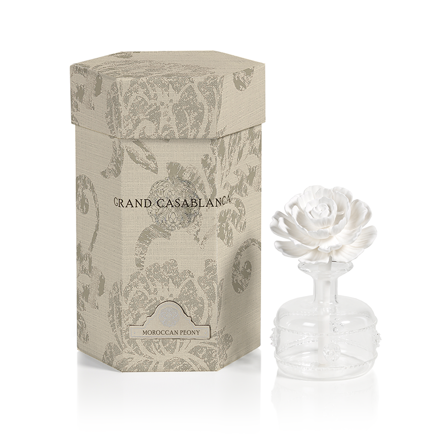 Mini Grand Casablanca Porcelain Diffuser - Moroccan Peony