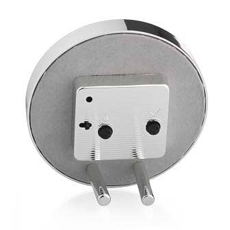 Round Alarm Clock - Light Pink & Silver