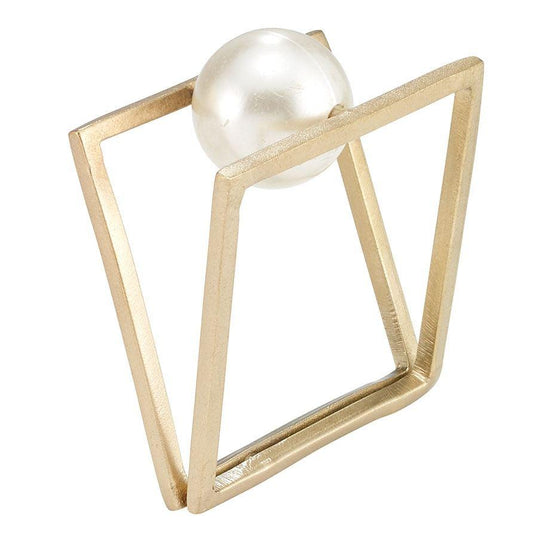 Floating Pearl Napkin Ring - Set/4