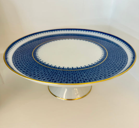 Blue Lace Cake Stand - Large