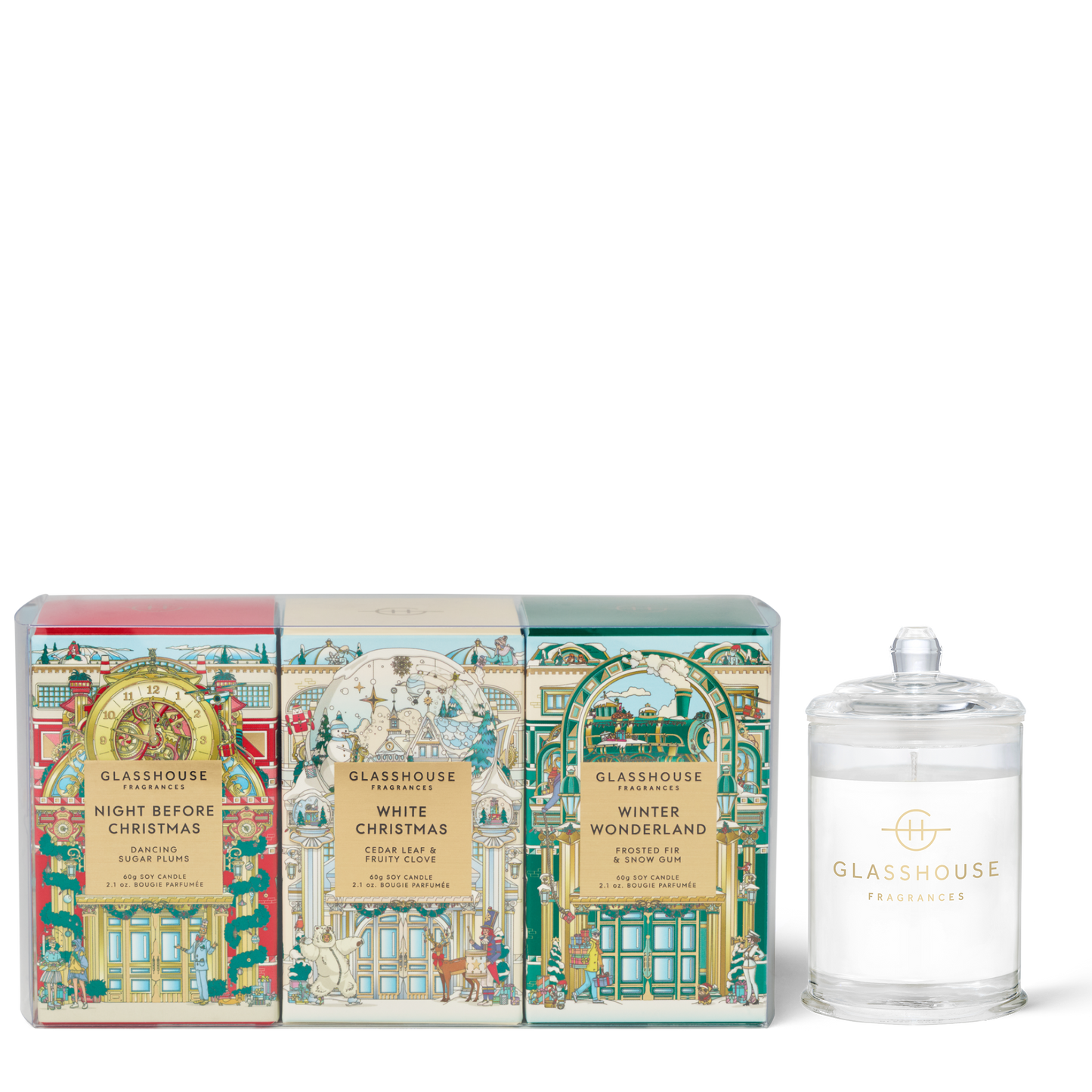 Christmas Candle Trio - Set/3