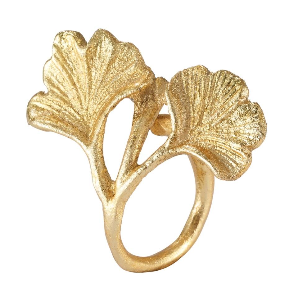 Ginkgo Napkin Ring - Set/4