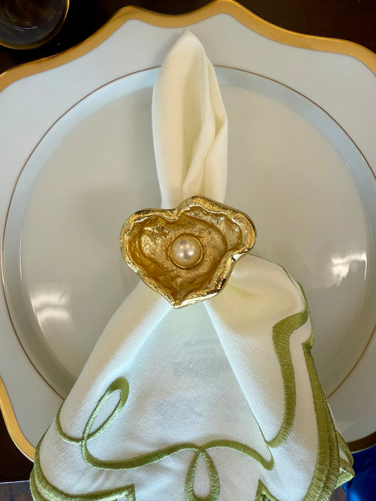 Grace Gold Napkin Rings - Set/4