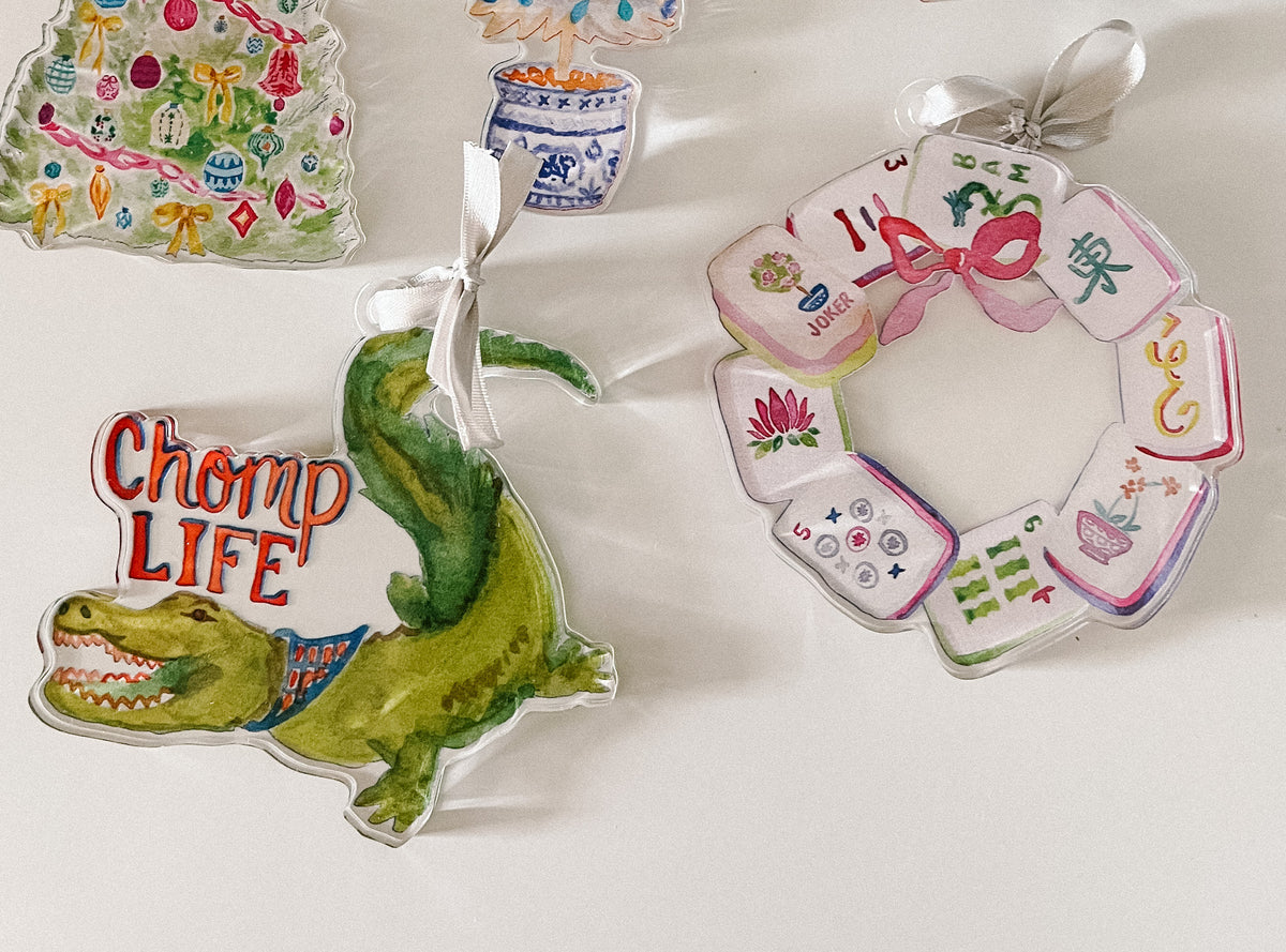 Mahjong Wreath Ornament