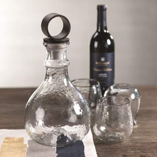 Hammered Glass Decanter