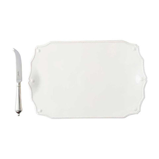 Berry & Thread 15" Serving Board w/ Knife - Whitewash