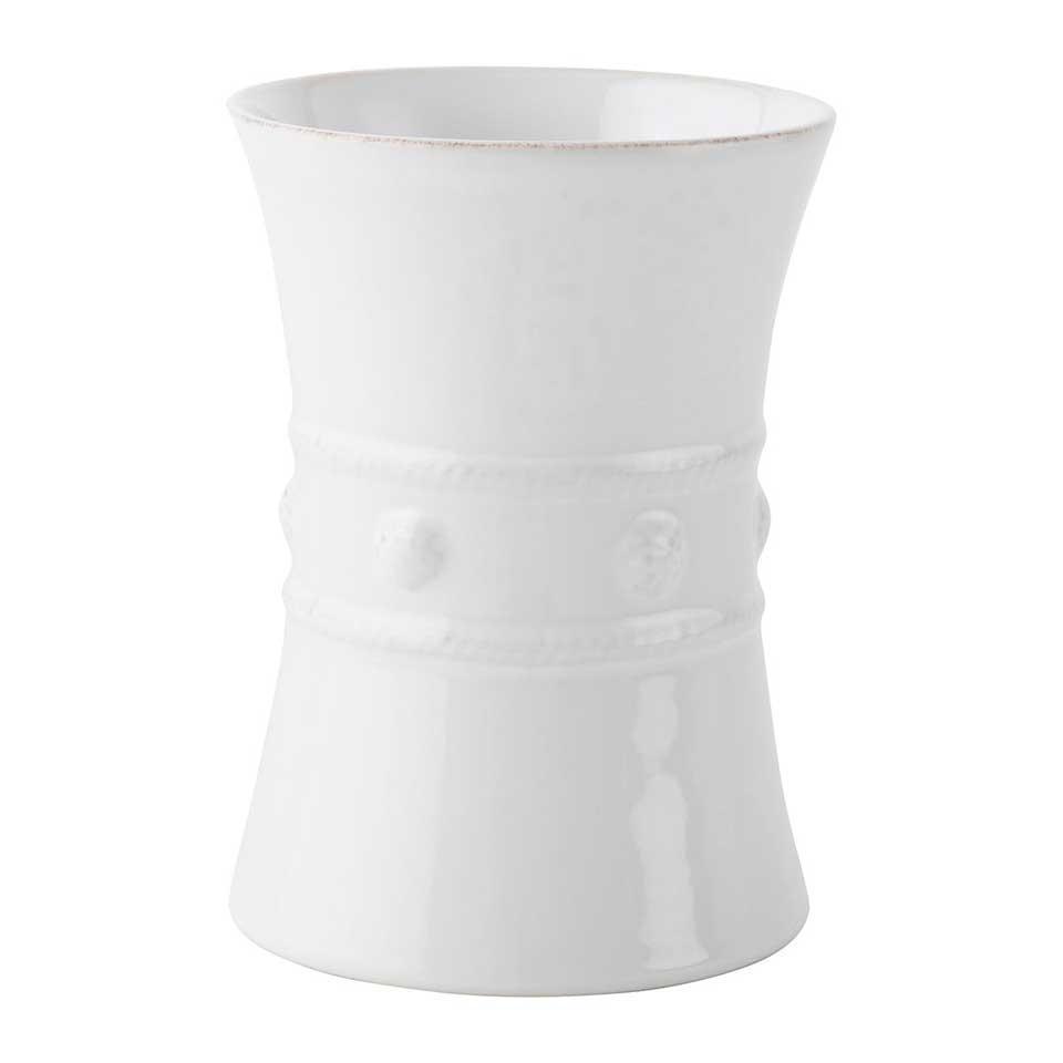 Berry & Thread Utensil Crock/Wine Cooler - Whitewash