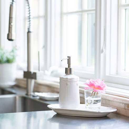 Berry & Thread Bath Whitewash Soap Dispenser